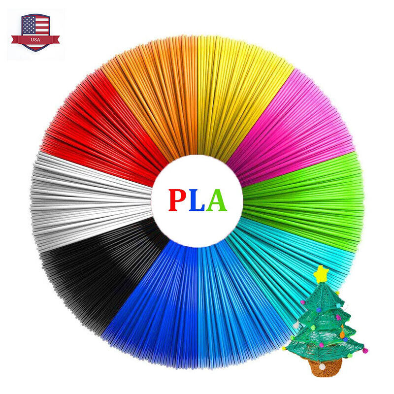 20 Colors 3D Pen Printer PLA Filament Refills High Precision 1.75mm 323 Feet US