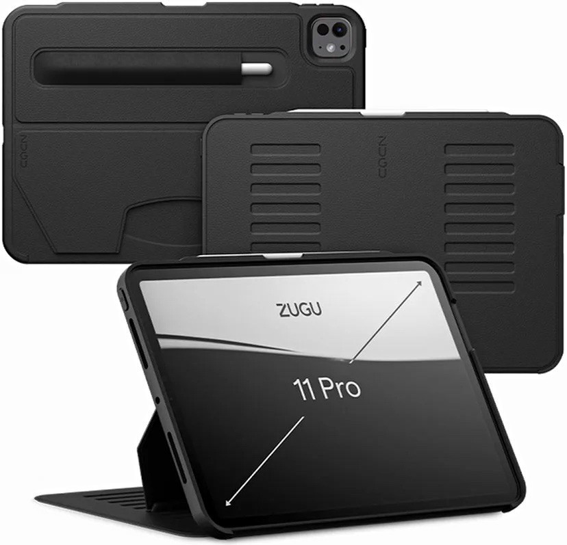 ZUGU Folio Case for Apple iPad Pro 11 (M4) 11in Black Magnetic Stand