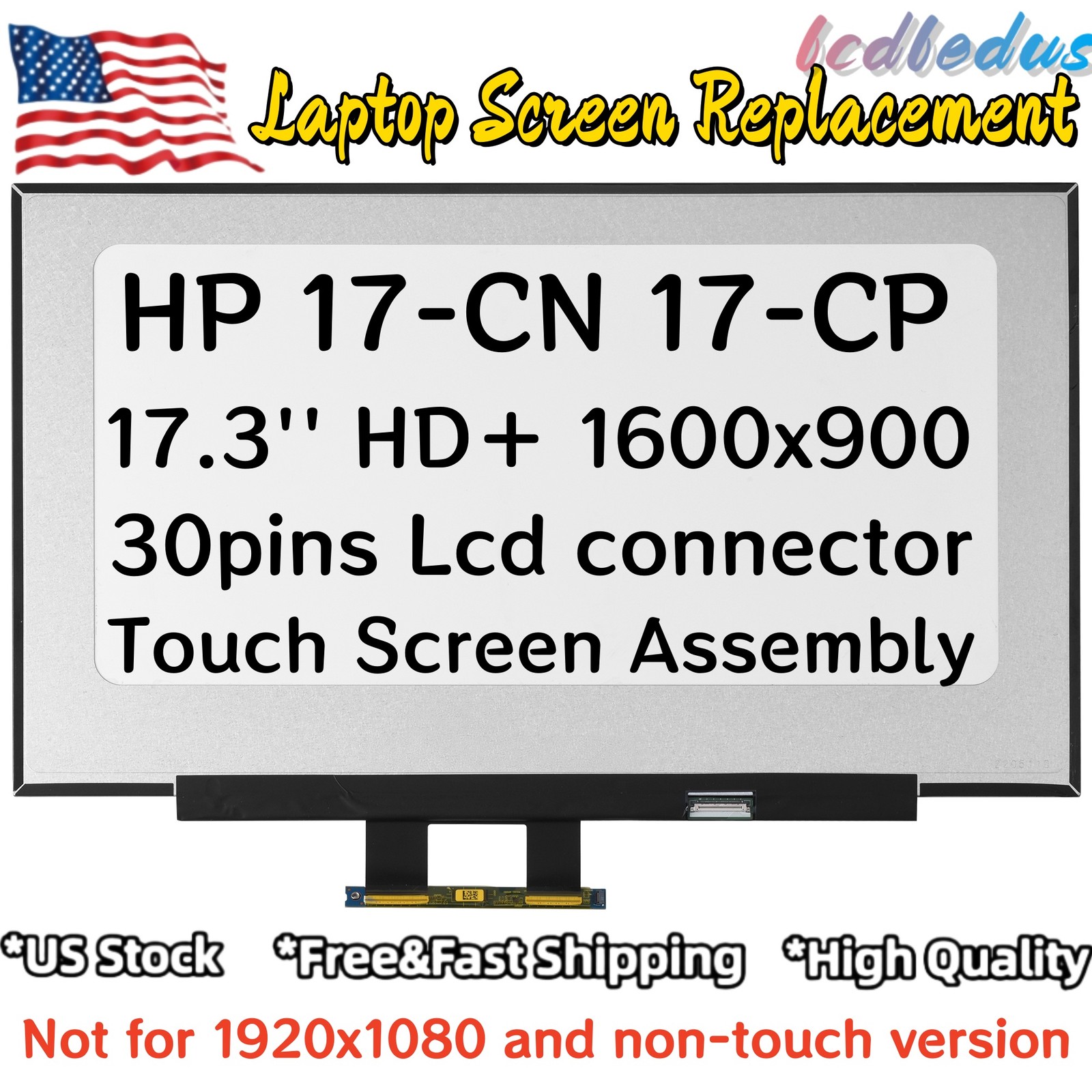 For HP 17-CP0025CL 17-CP3055CL 17-CP3058NR 17-CP1035CL Touch Screen HD+ 17.3 LCD
