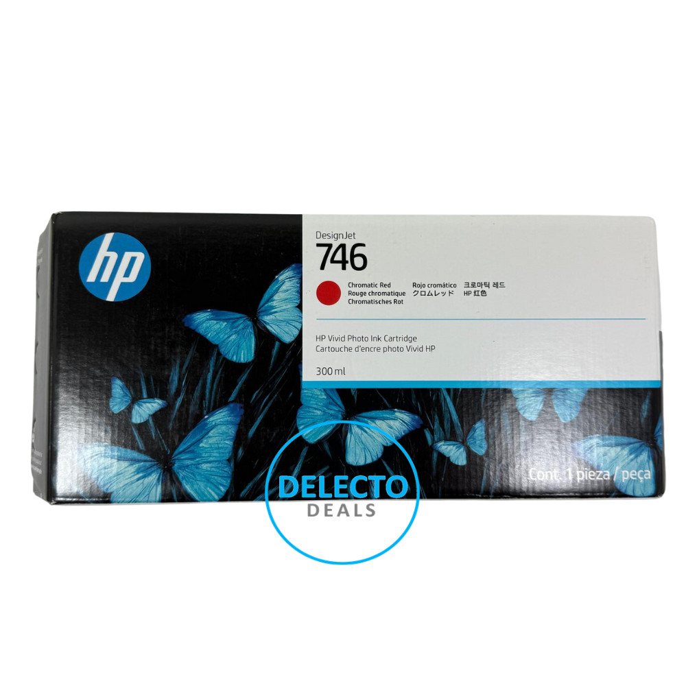 GENUINE HP 746 300-ml Chromatic Red DesignJet Ink Cartridge P2V81A SEALED 2028