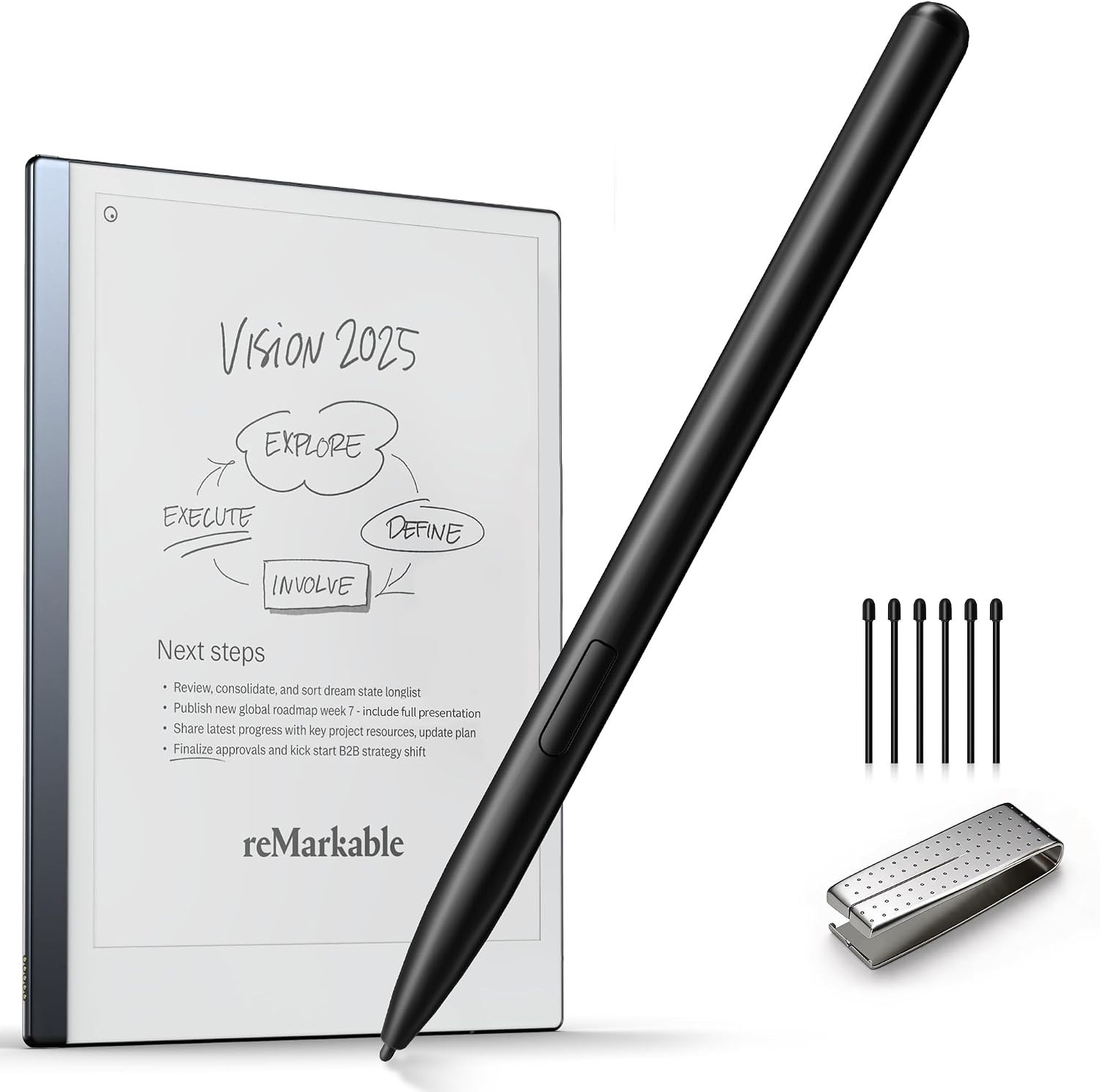 Magnetic EMR Stylus for Remarkable 2/1/Kindle Scribe/Boox/Wacom One, No Charging