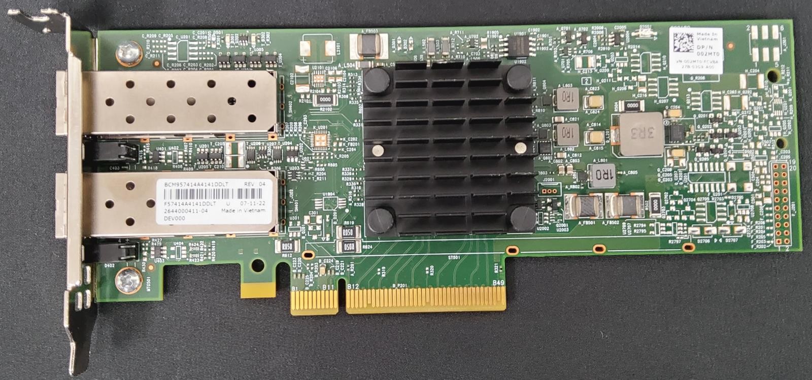 Dell 02MT0 Broadcom 57414 Dual-Port 10/25GbE SFP28 PCI Express 3.0 x8 NIC