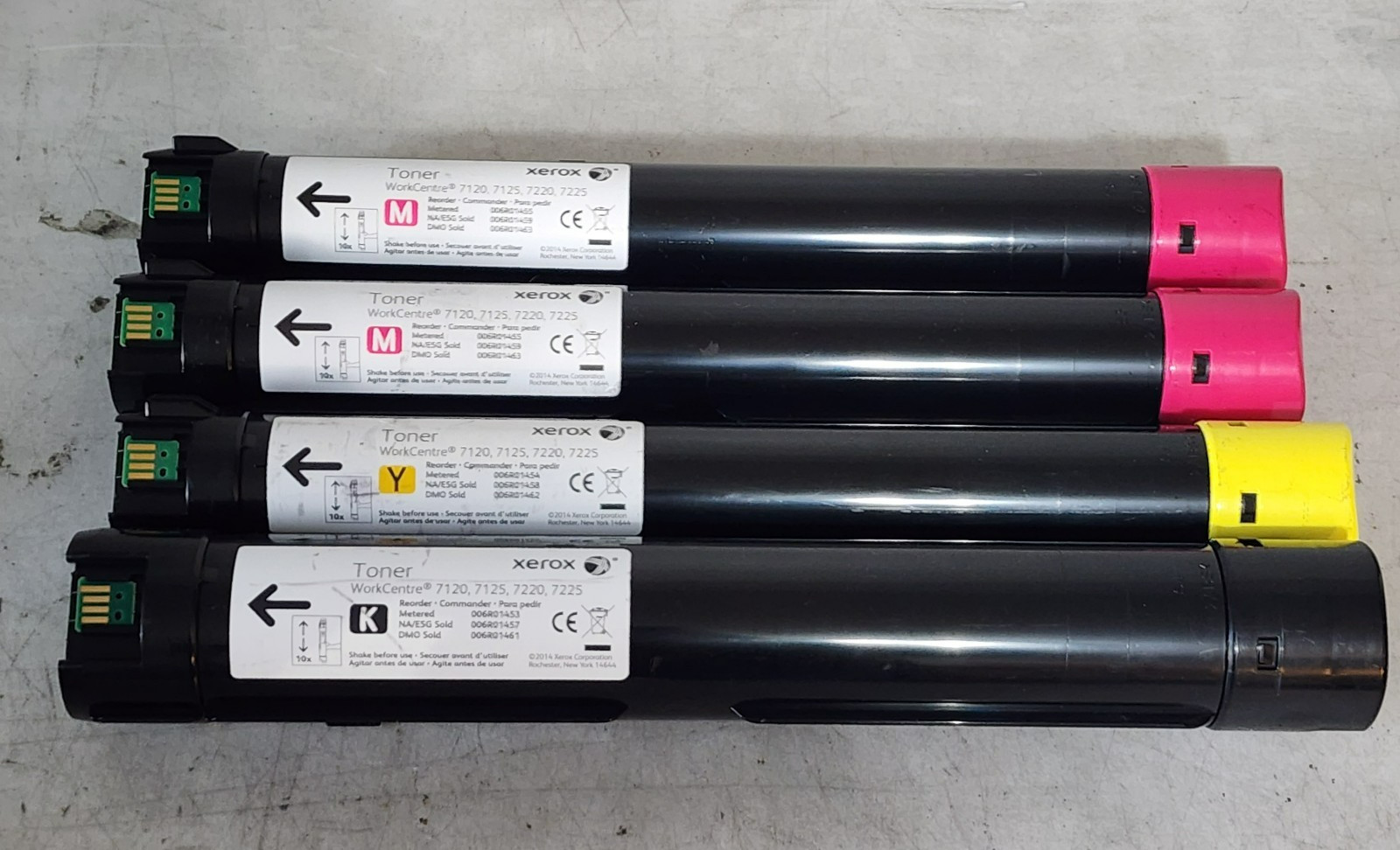 Xerox 006R01457 006R01458 006R01459 BMY Toner Cartridge Lot Of 4 New Weighs Full