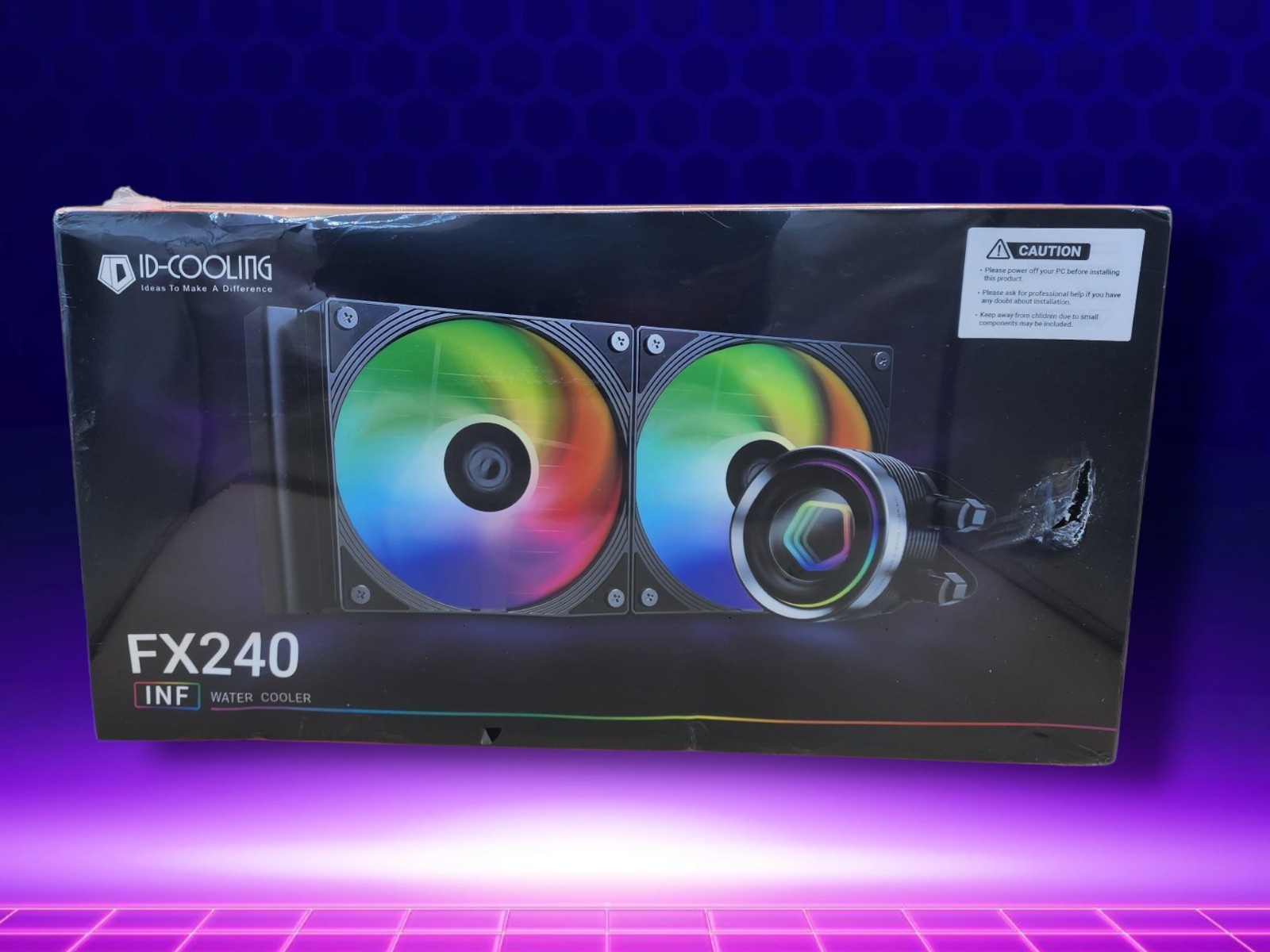 ID-COOLING FX240 INF 240mm Liquid CPU Cooler w/ ARGB New Factory Sealed