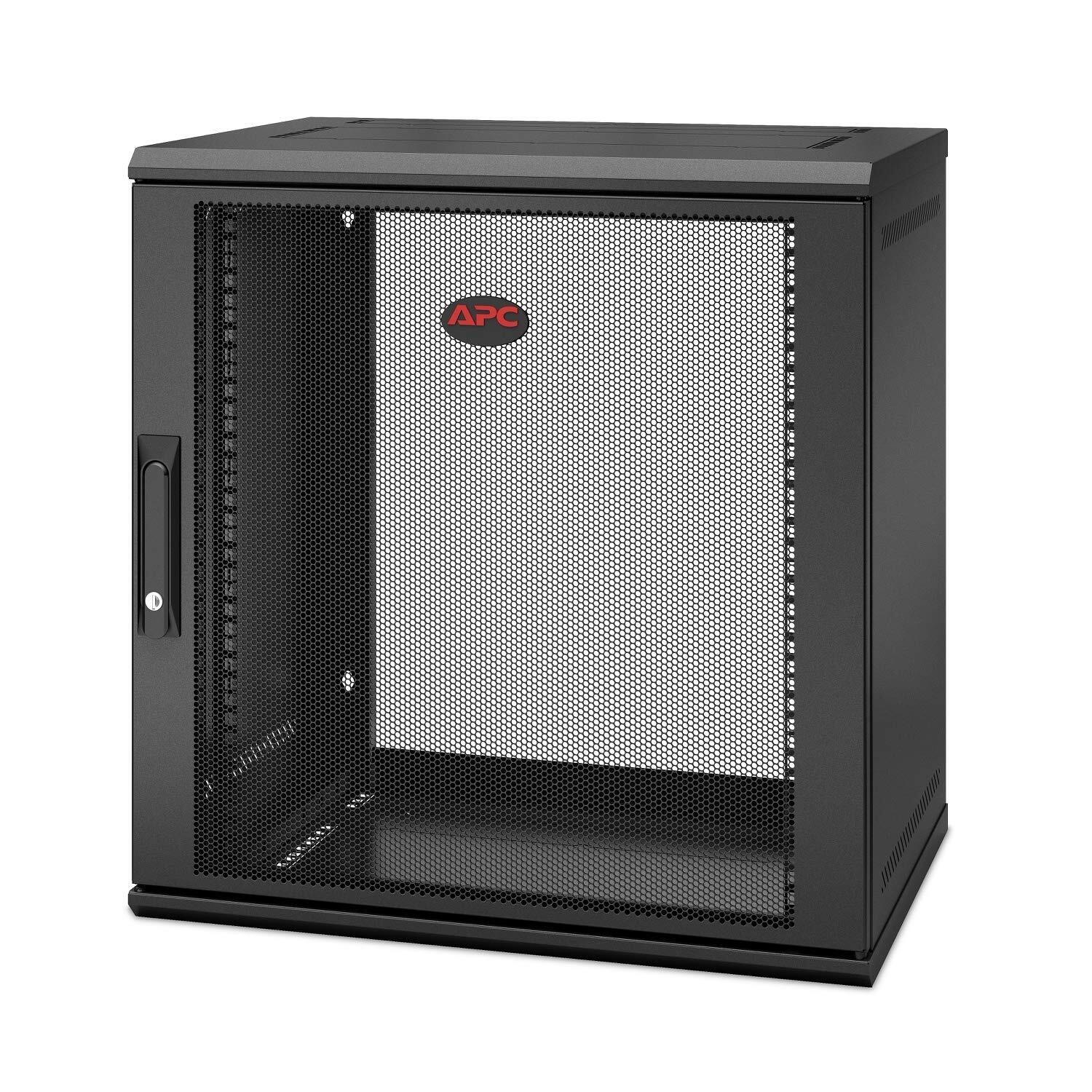 APC NetShelter 12U Wallmount Rack Enclosure Server Cabinet AR112SH4 Black