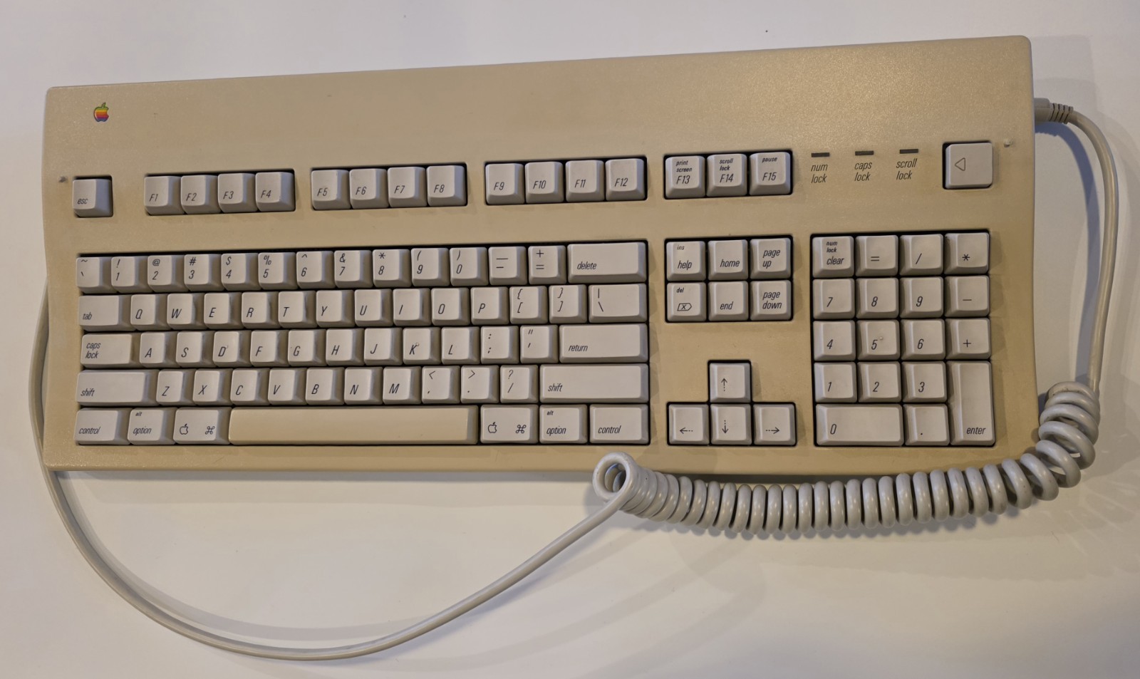 Vintage 1990 Apple Extended Keyboard II-M3501-Tested. 