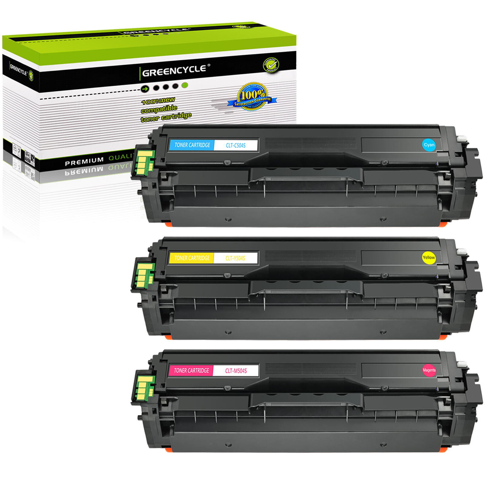 Set of 3 CLT-C504S 504 Toner Cartridges For Samsung SL-C1810W SL-C1860FW CLP-415