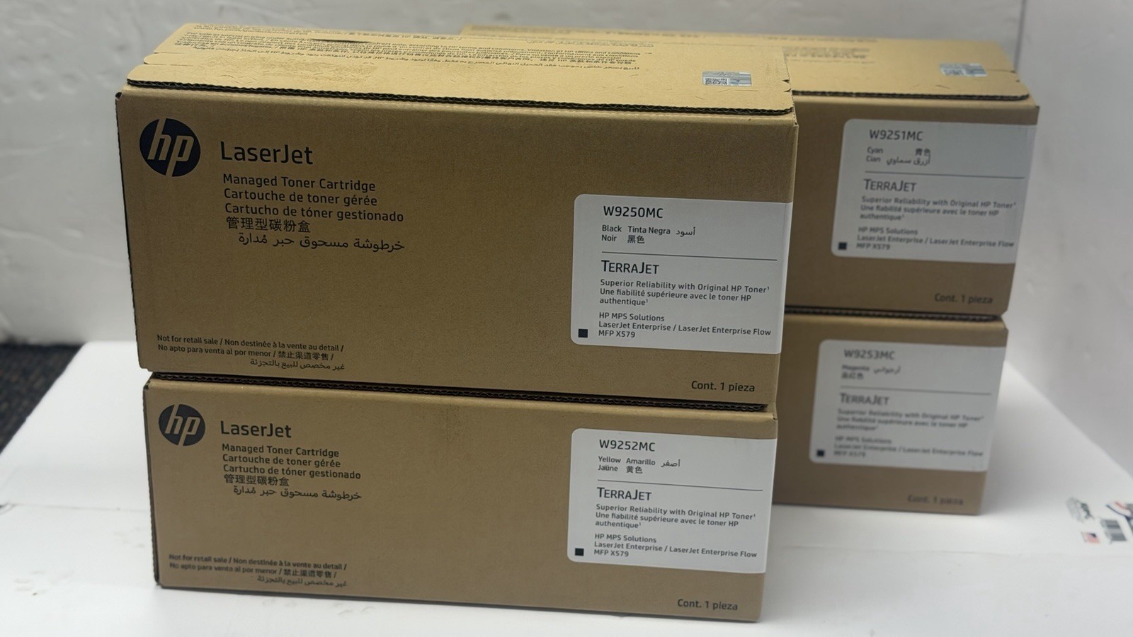 HP W9250MC W9251MC W9252MC W9253MC Color Toner Cartridge For MFP X579 New OEM