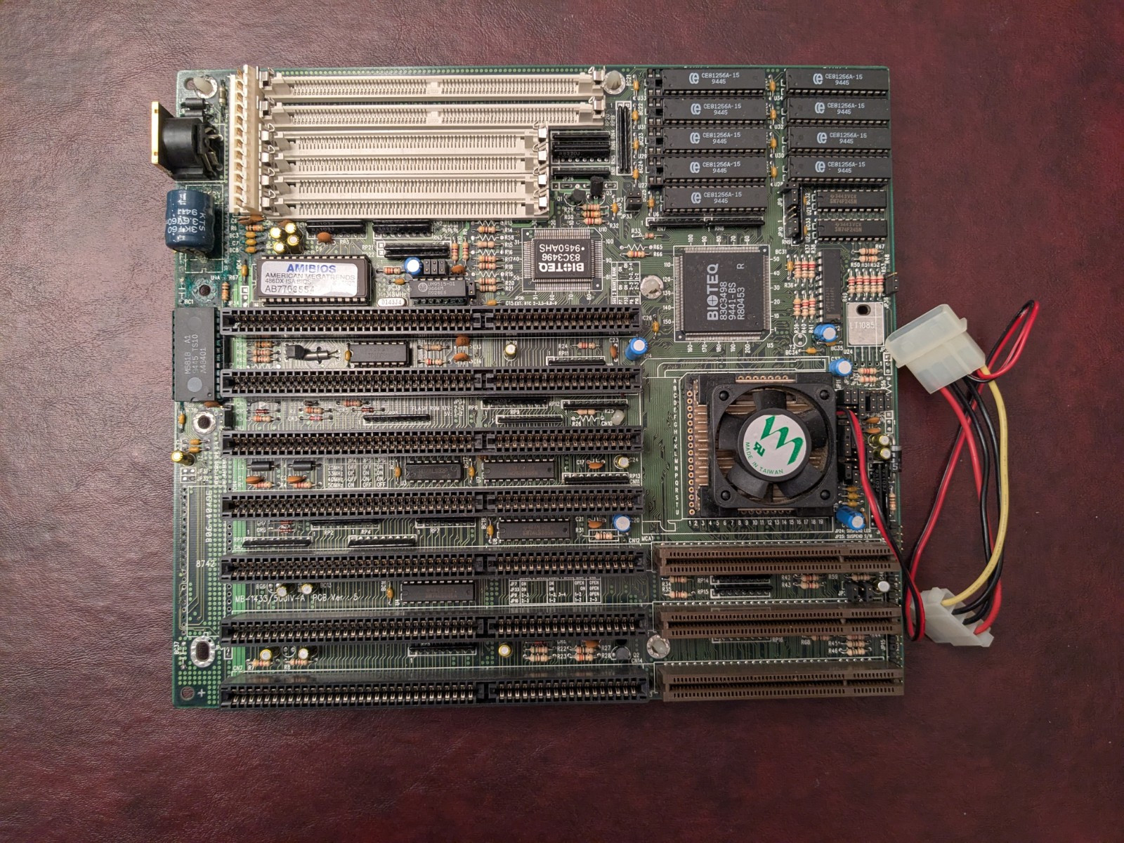 Retro Gaming 486 motherboard VI15G w/Intel 486 DX2-80 A80486DX2 ISA VLB w/manual