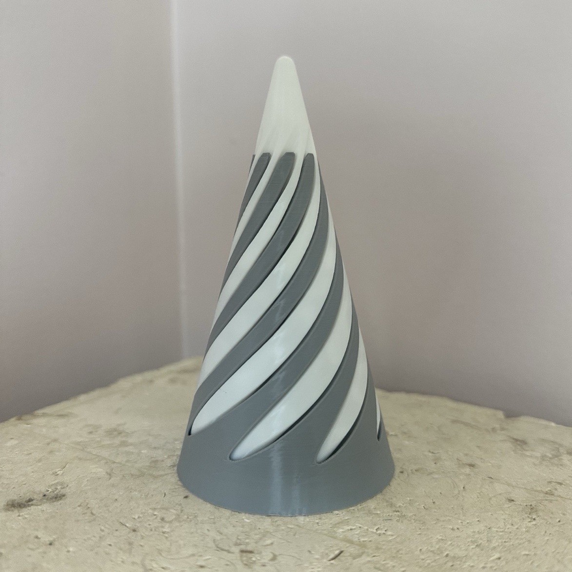 3D Printed Twisted Spiral Cone fidget M.T.O
