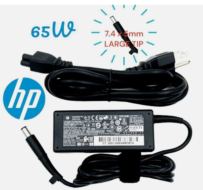 Original HP 65W ProDesk 400 600 G1 G2 G3 AC Adapter Power Supply Genuine