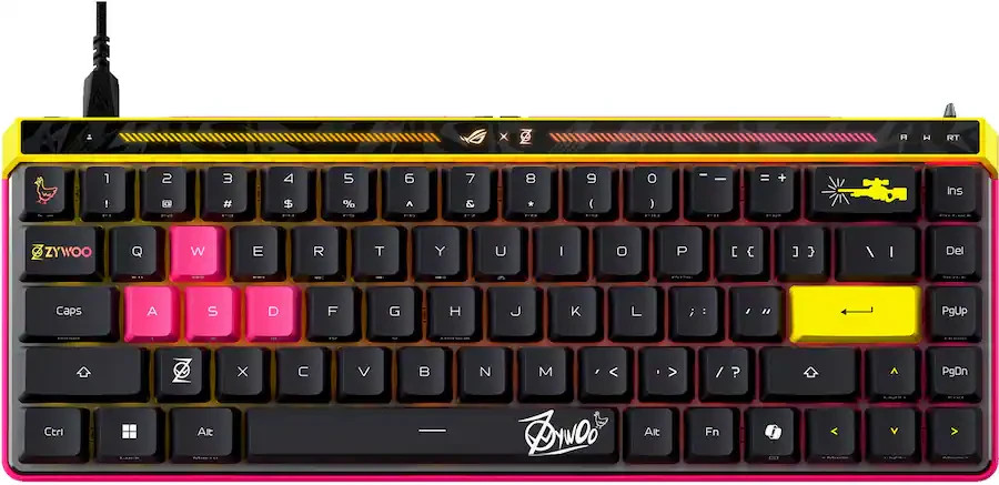 ASUS ROG Falchion Ace HFX Hall Effect Wired Gaming Keyboard, ZywOo Edition Multi