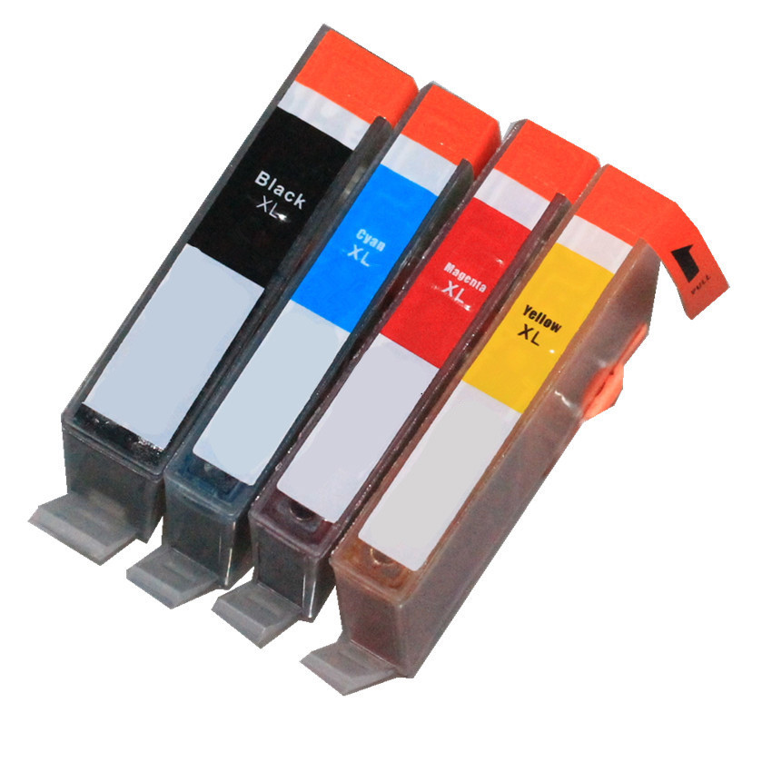 4 PK Ink Cartridge Combo Set + chip for HP 564 564XL 5514 5515 5520 6510 6520