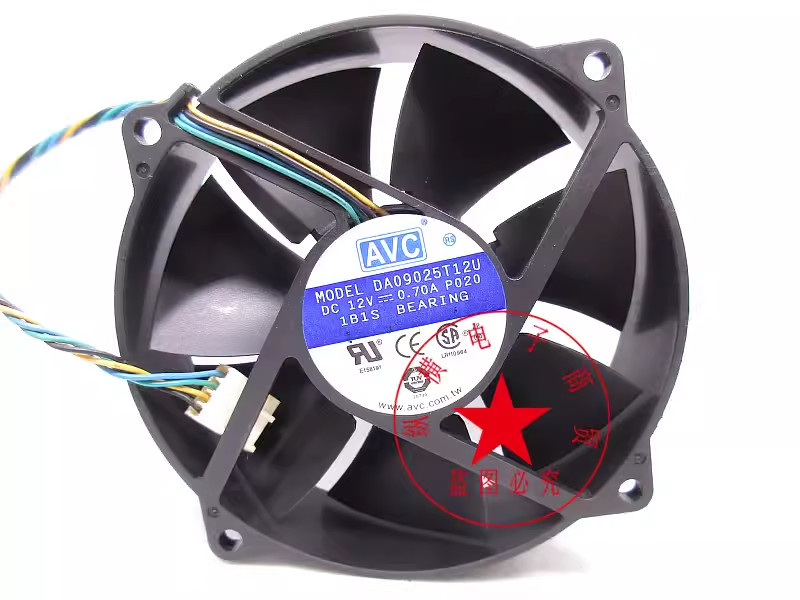 1PC AVC DA09025T12U 9025 12V 0.70A 4-wire CPU chassis circular PWM cooling fan