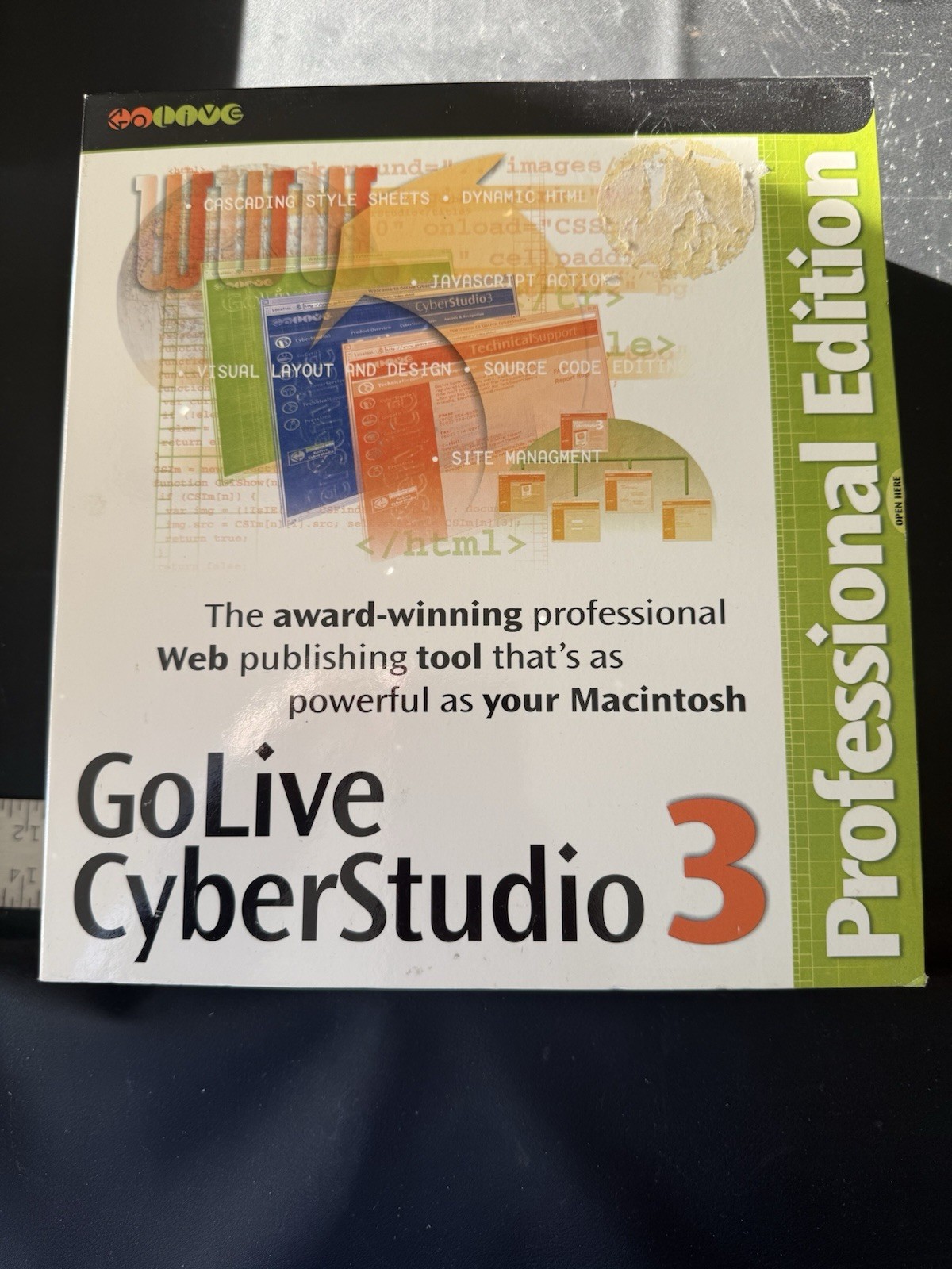 GoLive CyberStudio 3 Professional Edition Macintosh Vintage Software CD Manuals