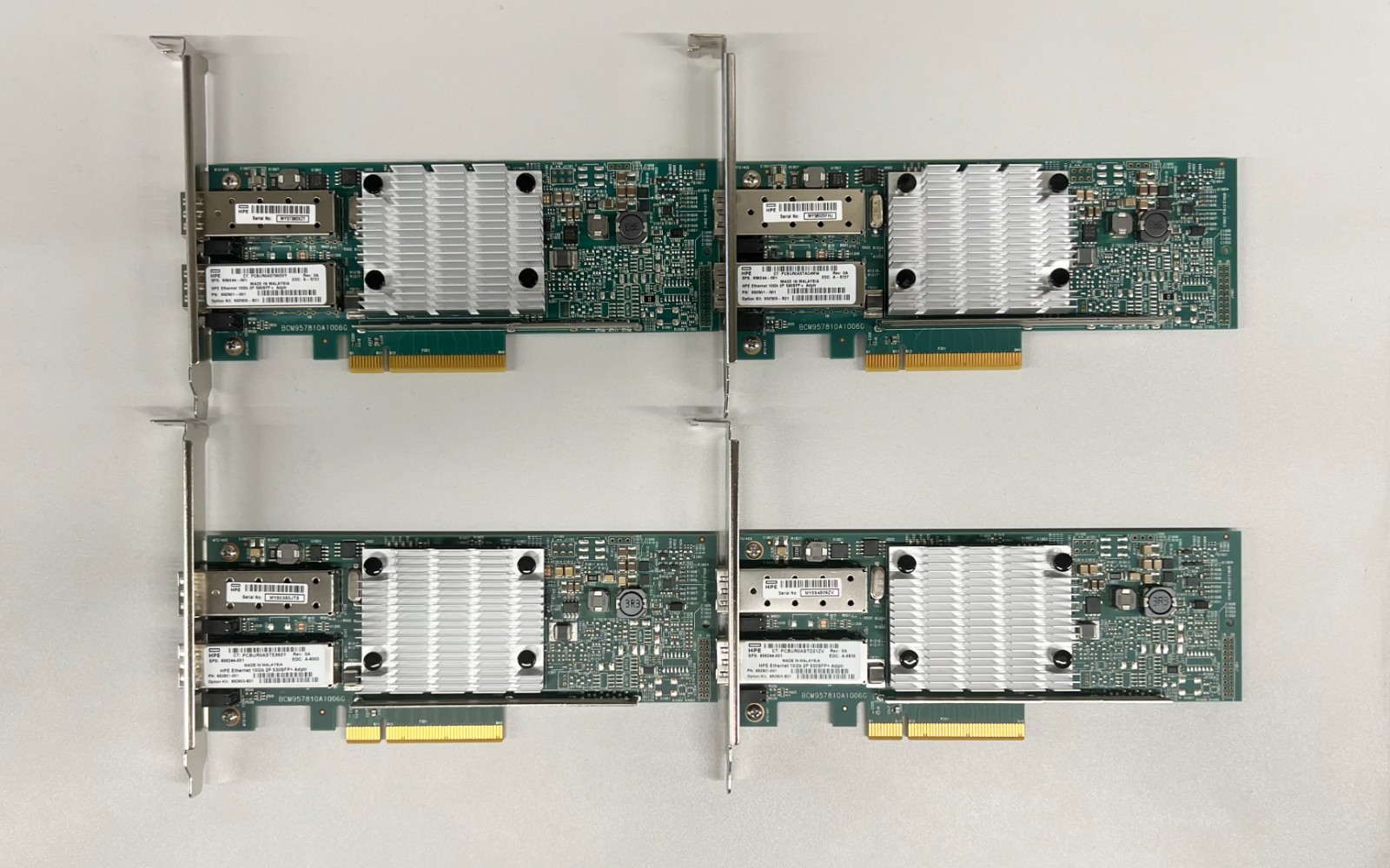 LOT OF 40x 652503-B21 HPE ETHERNET 10GB 2-PORT 530SFP+ 57810S ADAPTER 656244-001