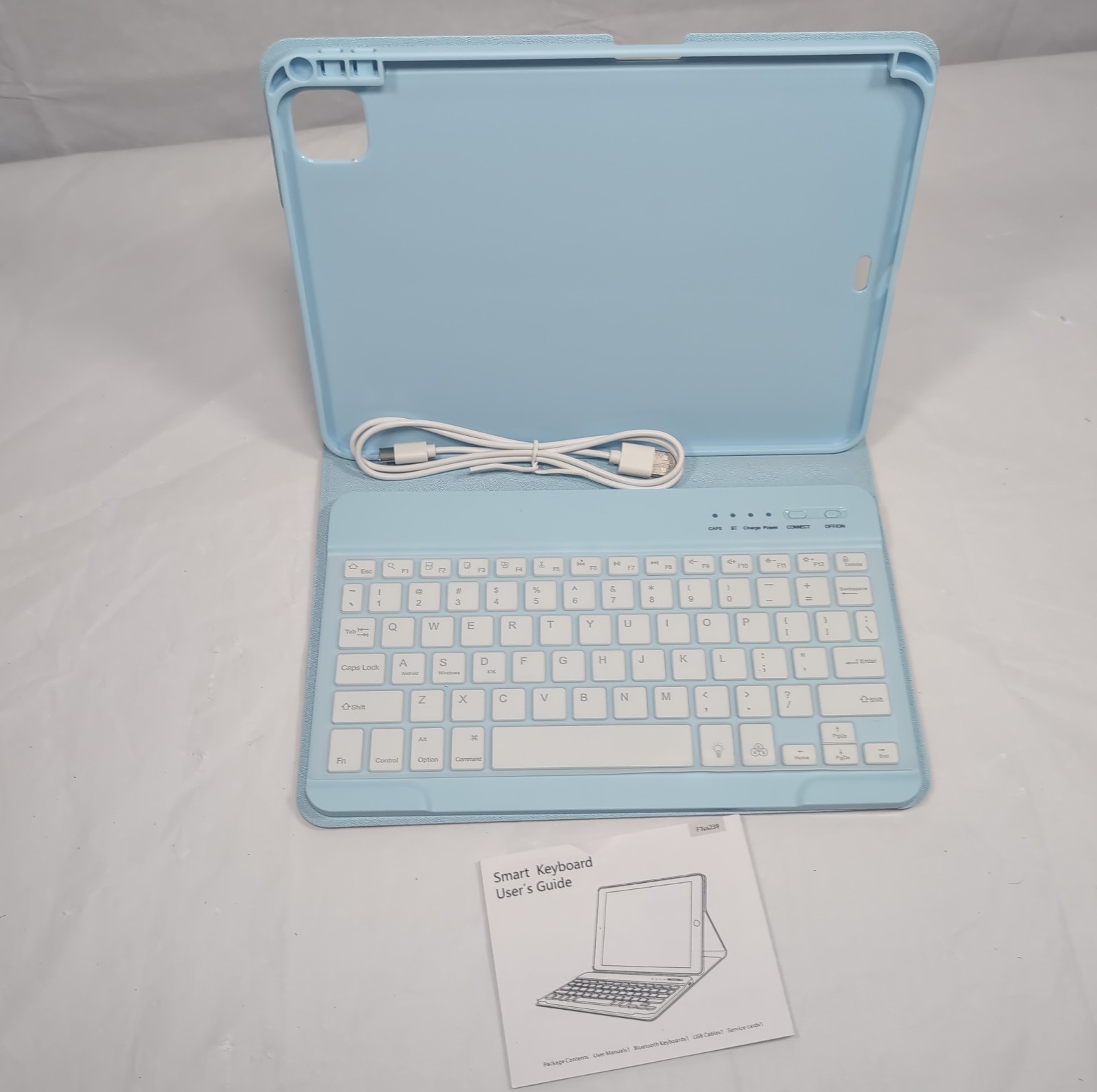 HOTLIFE iPad Pro 11 Keyboard Case M5 M4 2025 2024 Sky Blue
