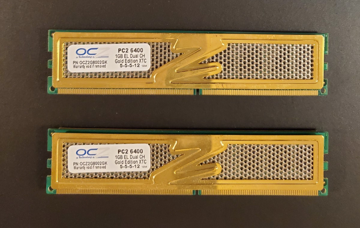 OCZ Gold Edition XTC DDR2 DIMM 2GB (2x1GB) PC2-6400 Desktop Memory RAM Kit