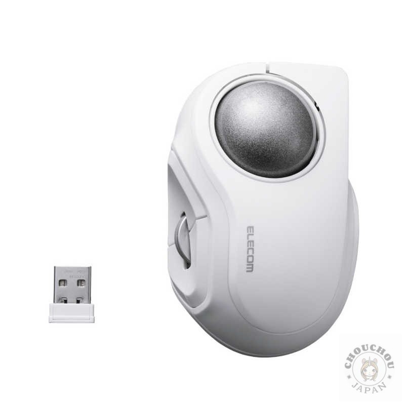ELECOM M-MT2MRSWH bitra Index Finger Trackball Mouse 5-Button Silent Bluetooth