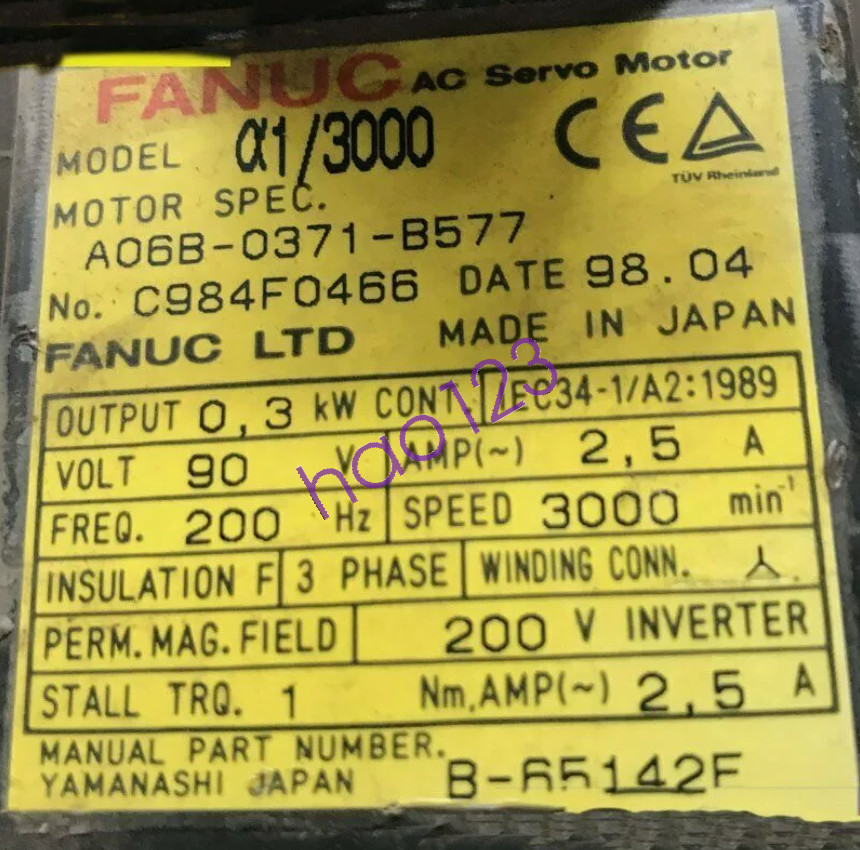 A06B-0371-B577 Fanuc Servo Motor Brand new via DHL/FedEx