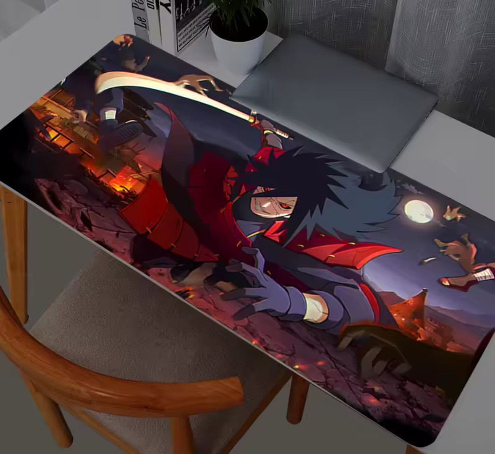 Naruto Uchiha Madara 80x30 cm Mouse Pad Gamers Gaming Accessories Keyboard