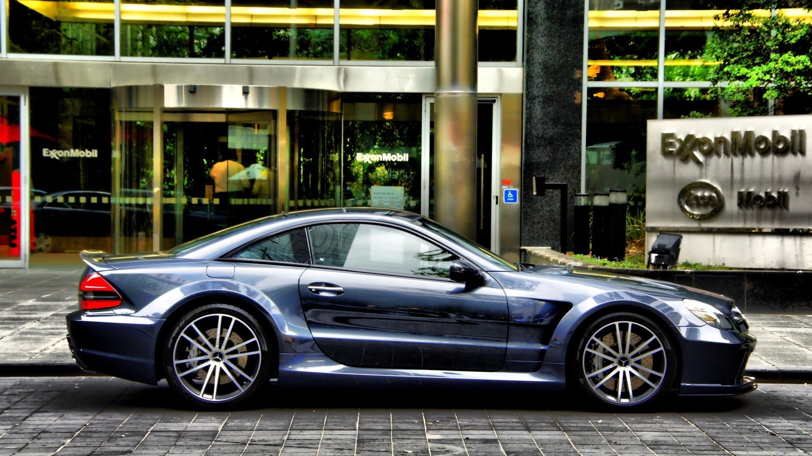 Cars amg mercedes benz black series mercedes sl 65 Desk Mat Stitched