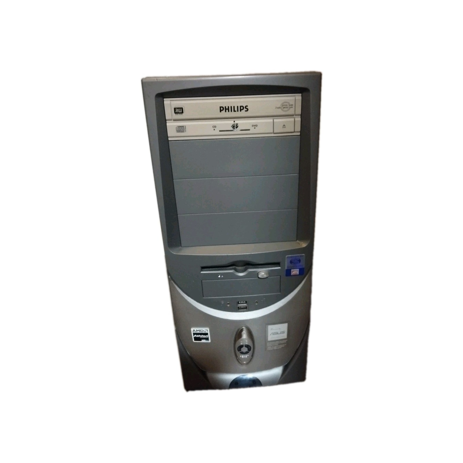 ASUS Tower Desktop PC AMD Athlon XP Windows 98 Optical Drive VGA/DVI