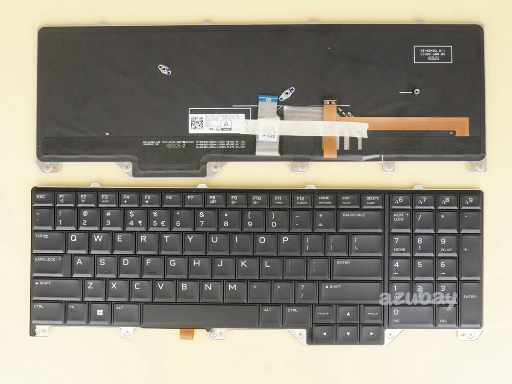 US AR KR UK NE LA IT GR FR JP Keyboard for Dell Alienware 17 R4, R5 RGB Backlit