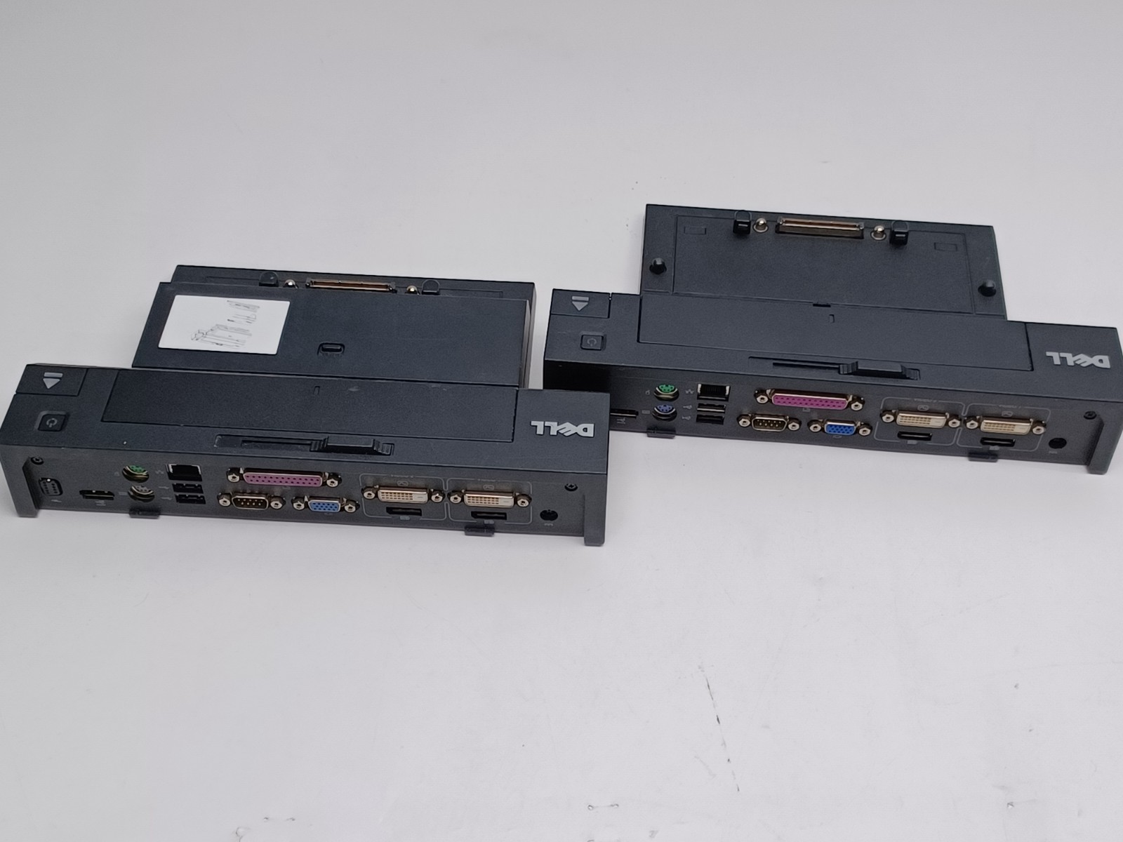 Lot of 2 Dell PR02X E-Port Plus II Laptop Docking Stations - Black No Adapter