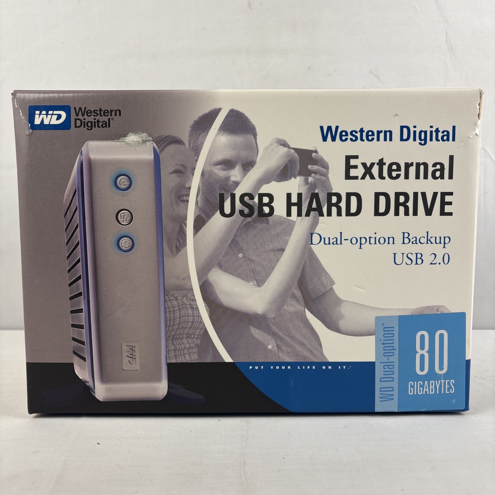 Western Digital External USB Hard Drive Dual-Option Backup 80 Gb NEW In Box