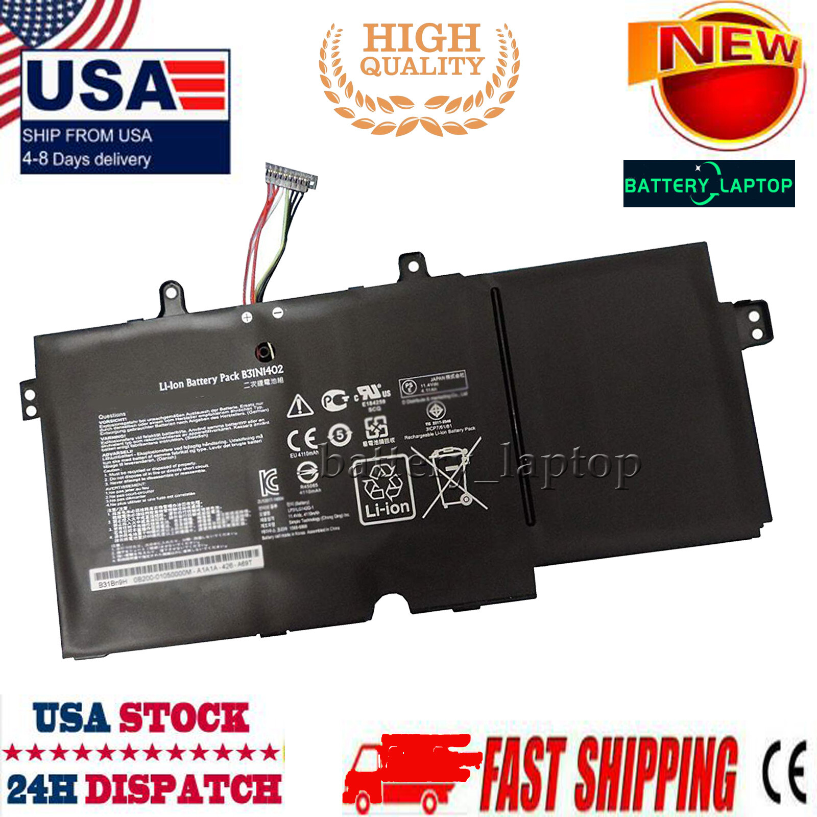 B31N1402 Battery for Asus Q551LN-BSI709 B31NI402 Q552UB-B Q551LB Q551LN Q551LV