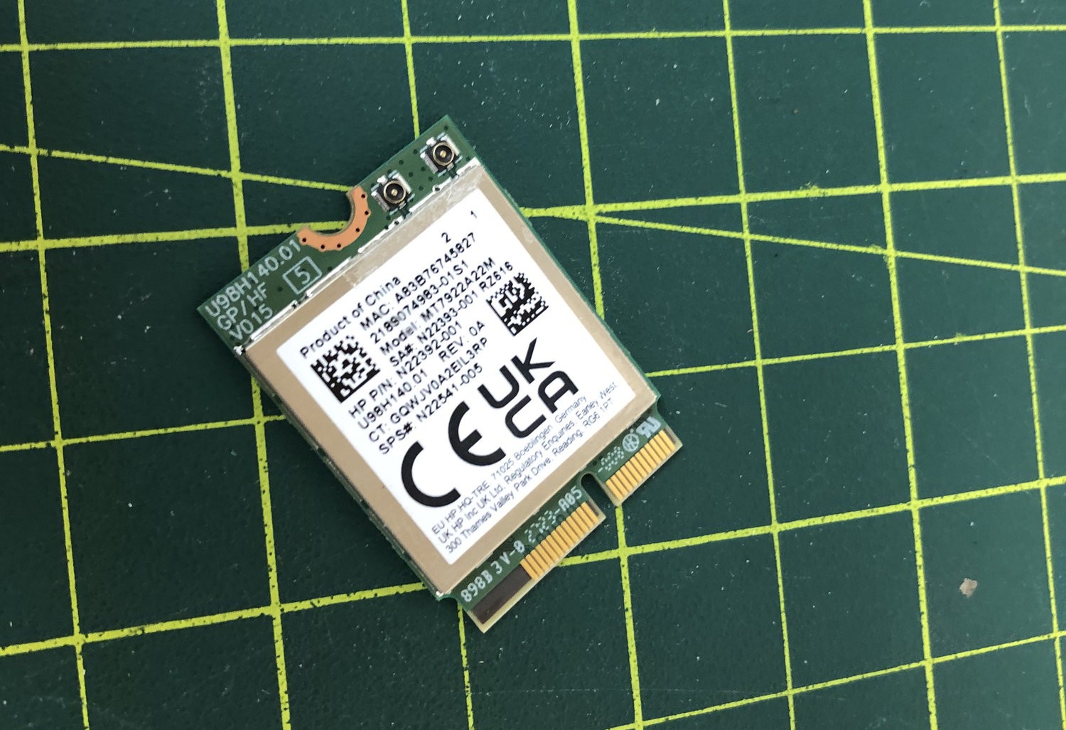 HP EliteBook 645 G10 14" WIRELESS WIFI CARD BLUETHOOTH MT7922A22M N22392-001