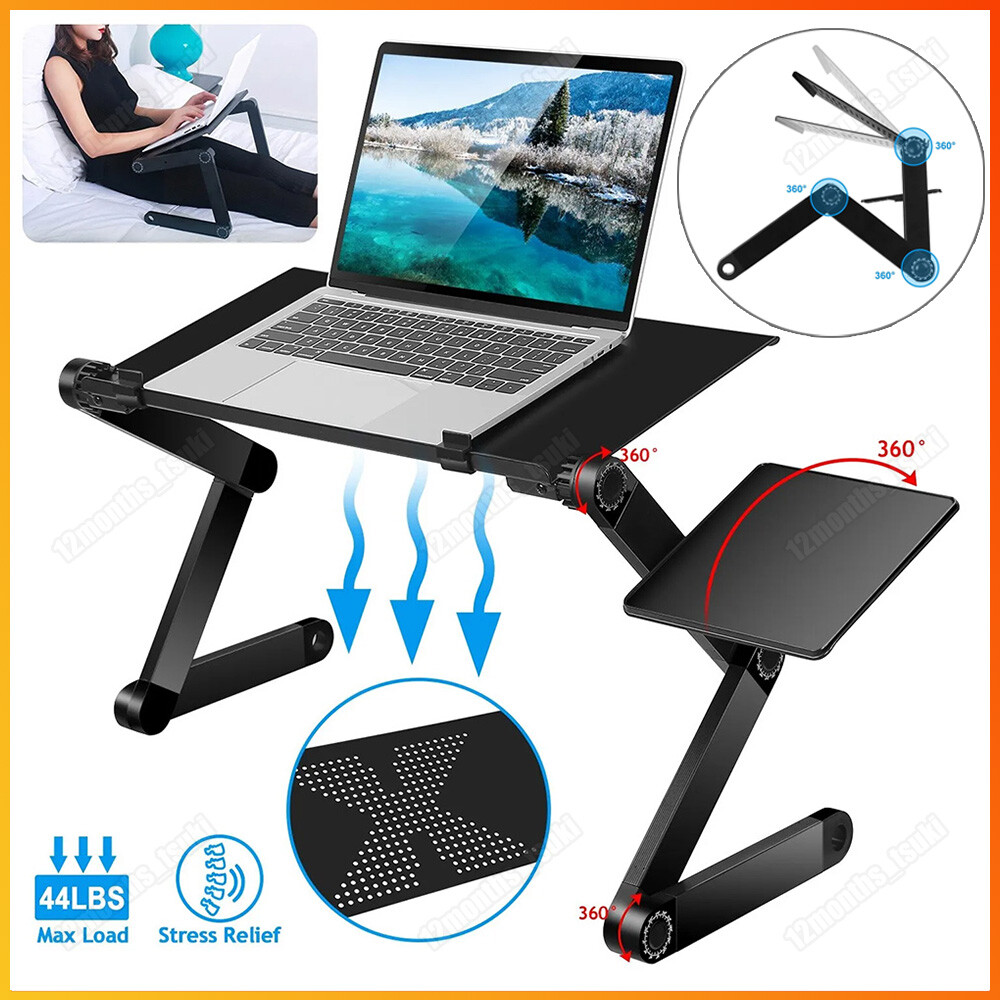 360° Adjustable Laptop Table Stand Lap Sofa Bed Tray Foldable PC Notebook Desk