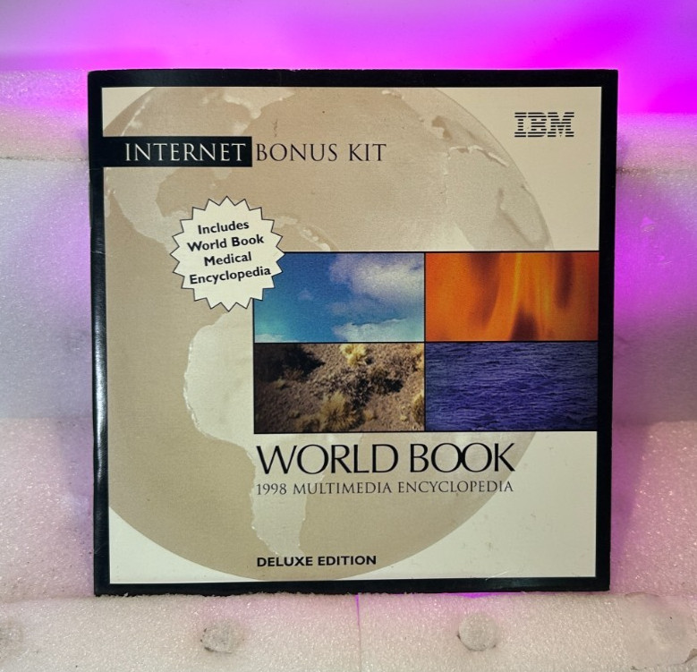 IBM World Book 1998 Multimedia Encyclopedia Internet Bonus Deluxe (CD-ROM)Tested