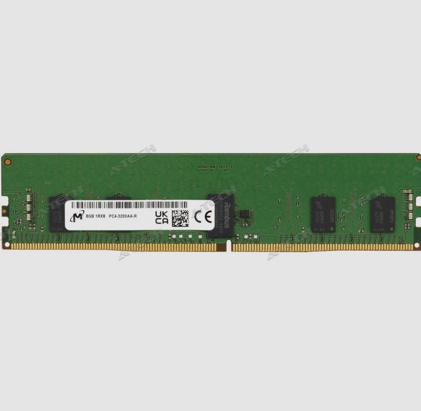 Micron 8GB DDR4 3200MHz PC4-3200AA ECC RDIMM RAM (MTA9ASF1G72PZ-3G2E2