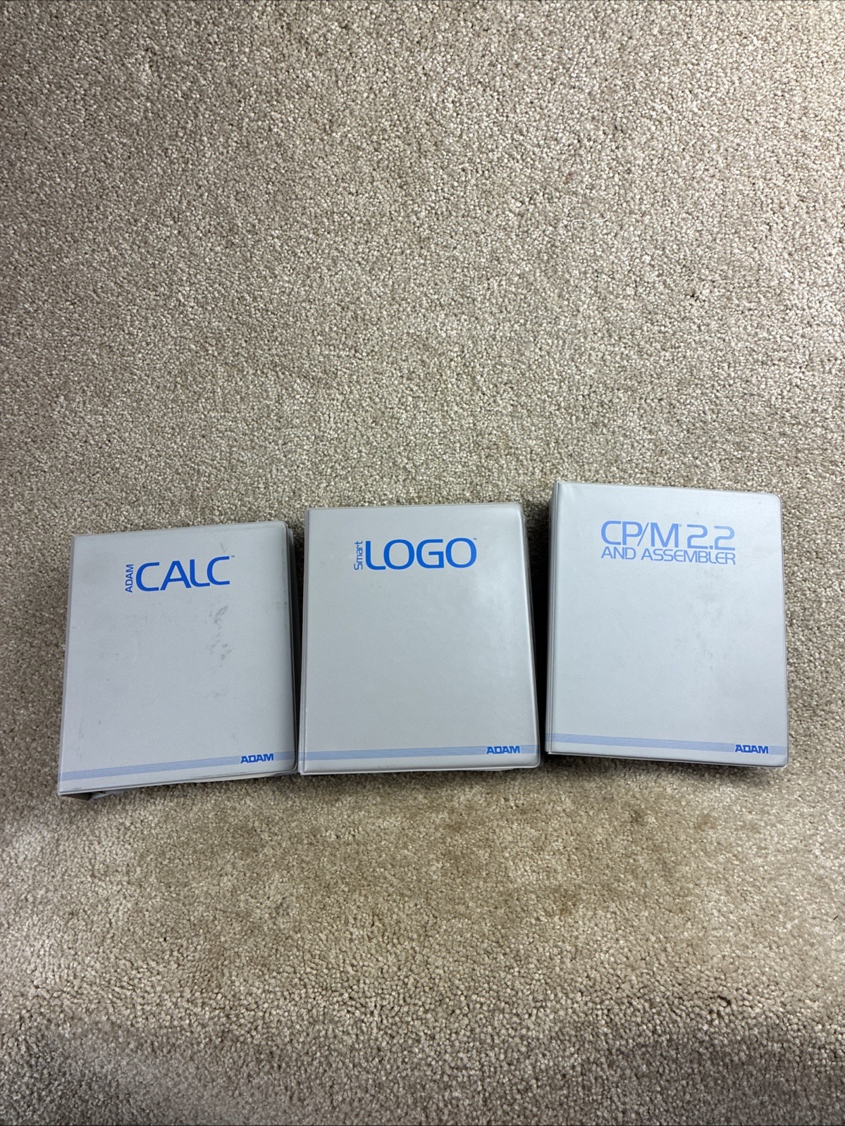 Adam Computer 3pc.Program Set:Adam Calc,Smart Logo,CP/M2.2 &Assembler,NICE