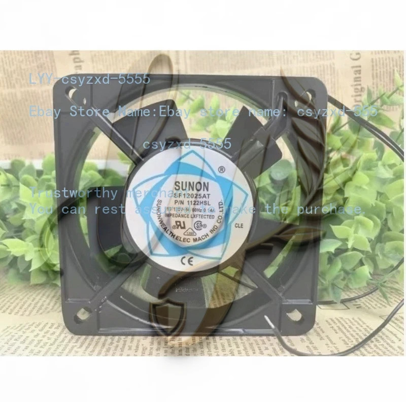 SUNON SF12025AT P/N 1122HSL 110V-120V 0.14A 110*110*25MM Bearing Cooling Fan