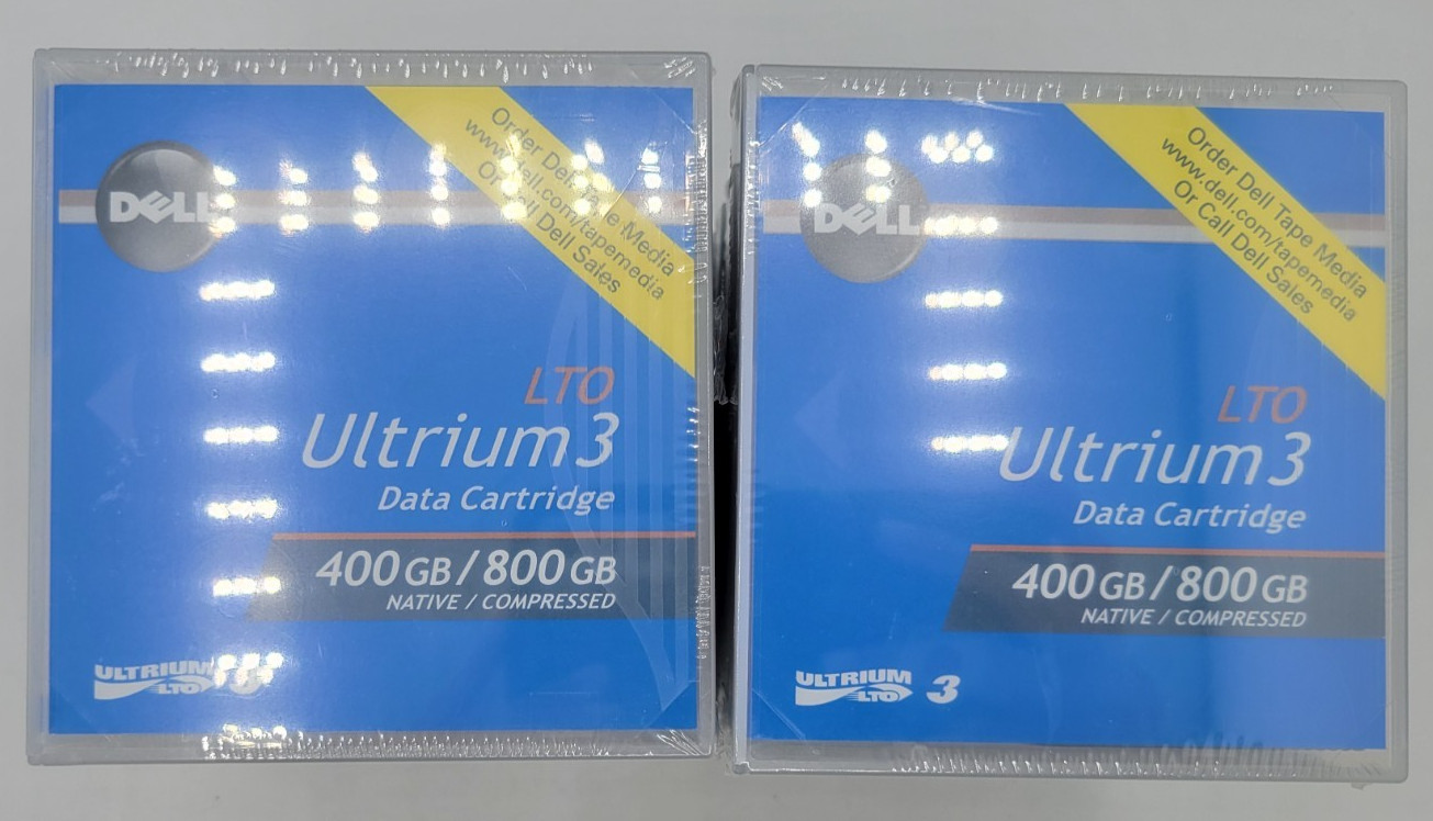 Lot of 10 Dell LTO-3 Ultrium Data Tape Cartridges 400GB/800GB New Sealed
