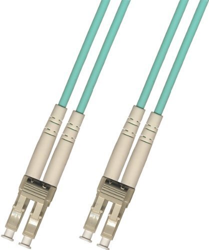 0.2M 7in 10GB OM3 Multimode Duplex Fiber Optic Cable 50/125 LC Aqua Patch Cable