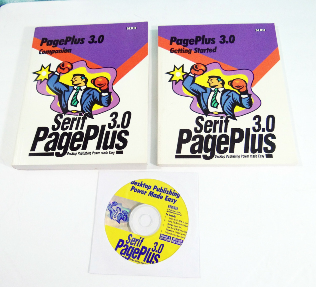 Vintage Software Serif Page Plus 3.0 CR-ROM W/ Companion/Getting Started Books 