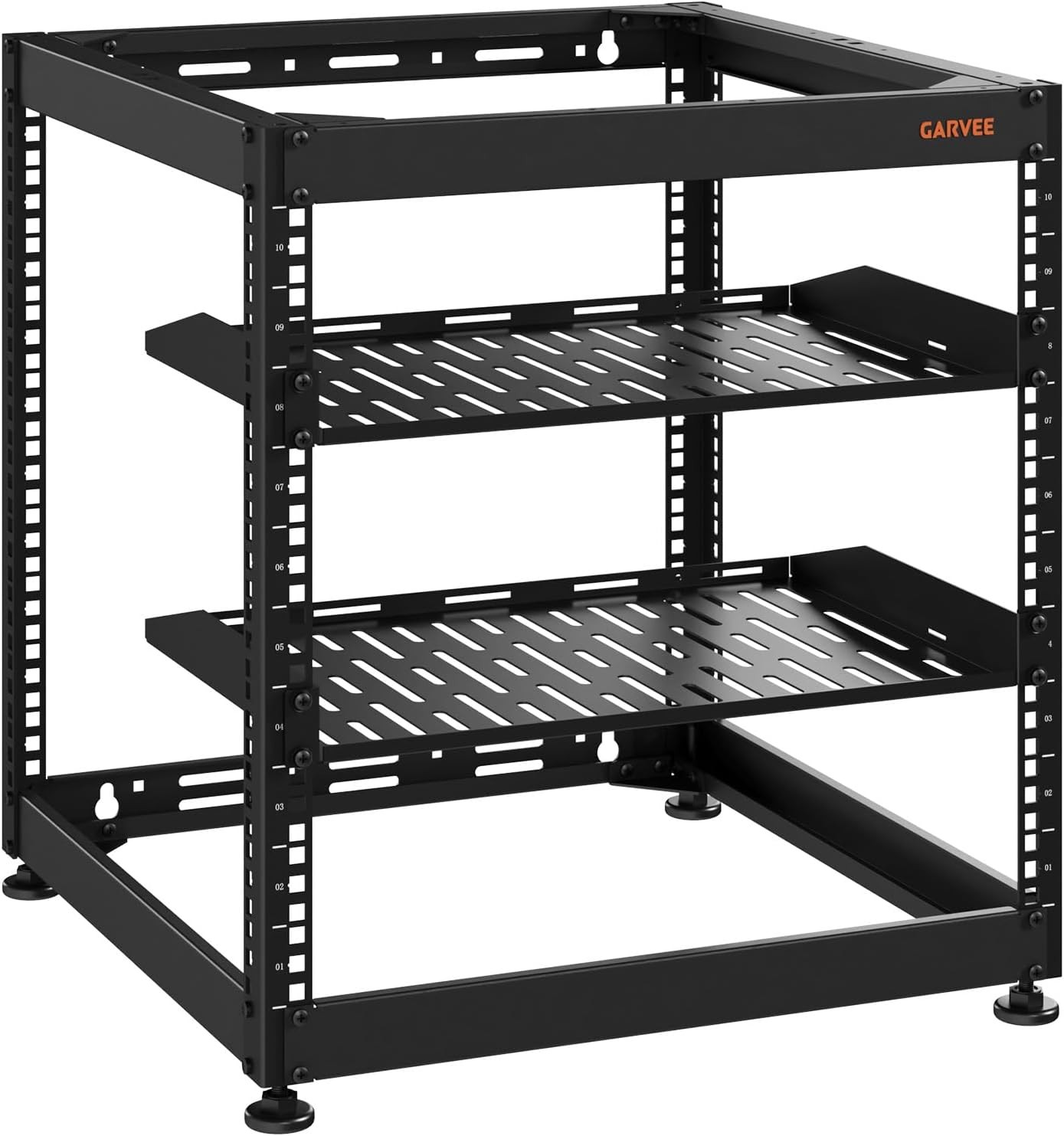 Open Frame Network Rack 10U 15U 20U for IT AV Gear Floor Standing Wall Mount