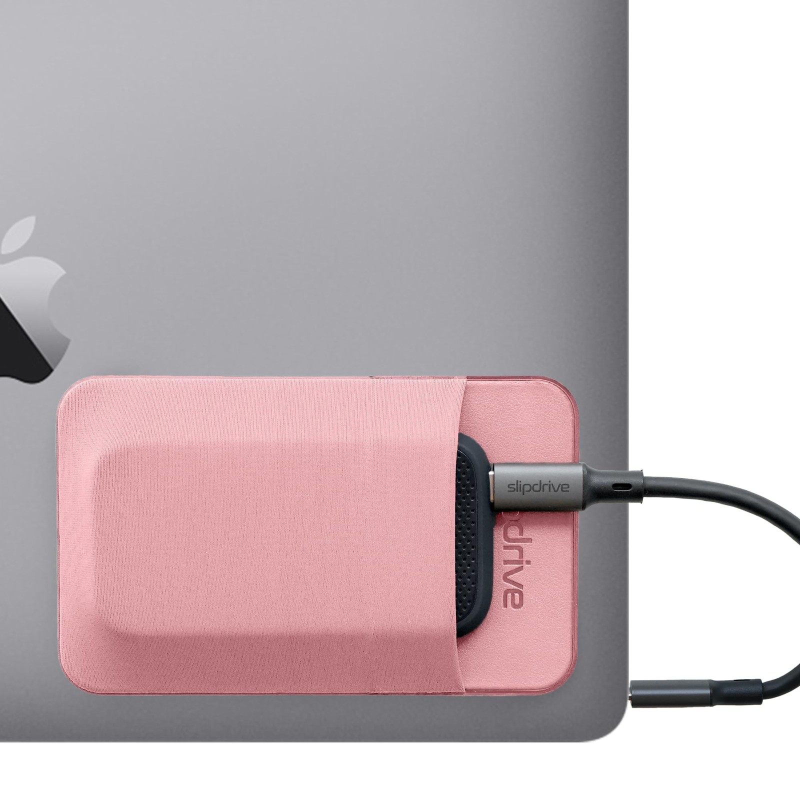 Small Pink 5x3.2 Inch StickOn External Portable Hard Drive Sleeve Pocket