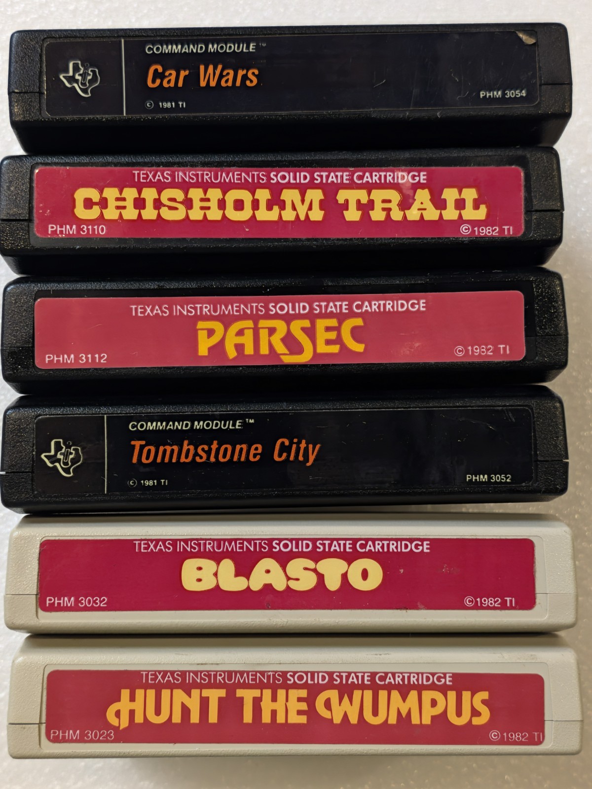 LOT of 6 Texas Instruments TI-99/4a Games w/ Manuals VTG