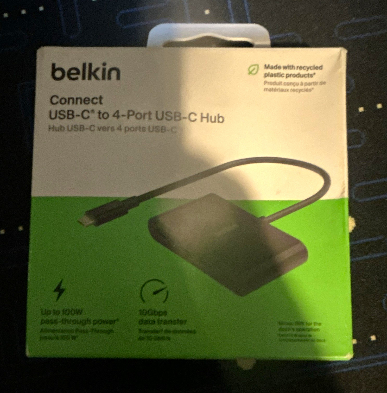 Belkin Connect USB-C to 4-Port USB-C Hub 10Gbps 100W PD Black INC011
