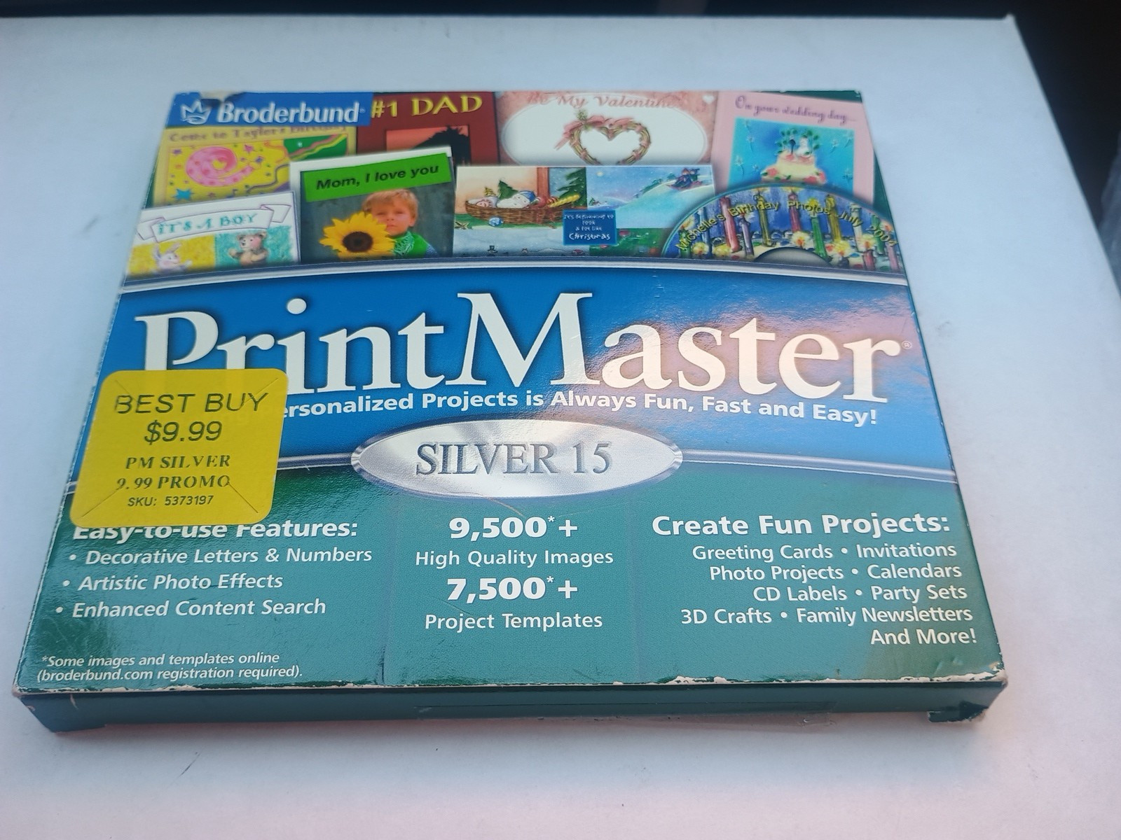 Broderbund PrintMaster Silver 15 Win XP Graphics Software