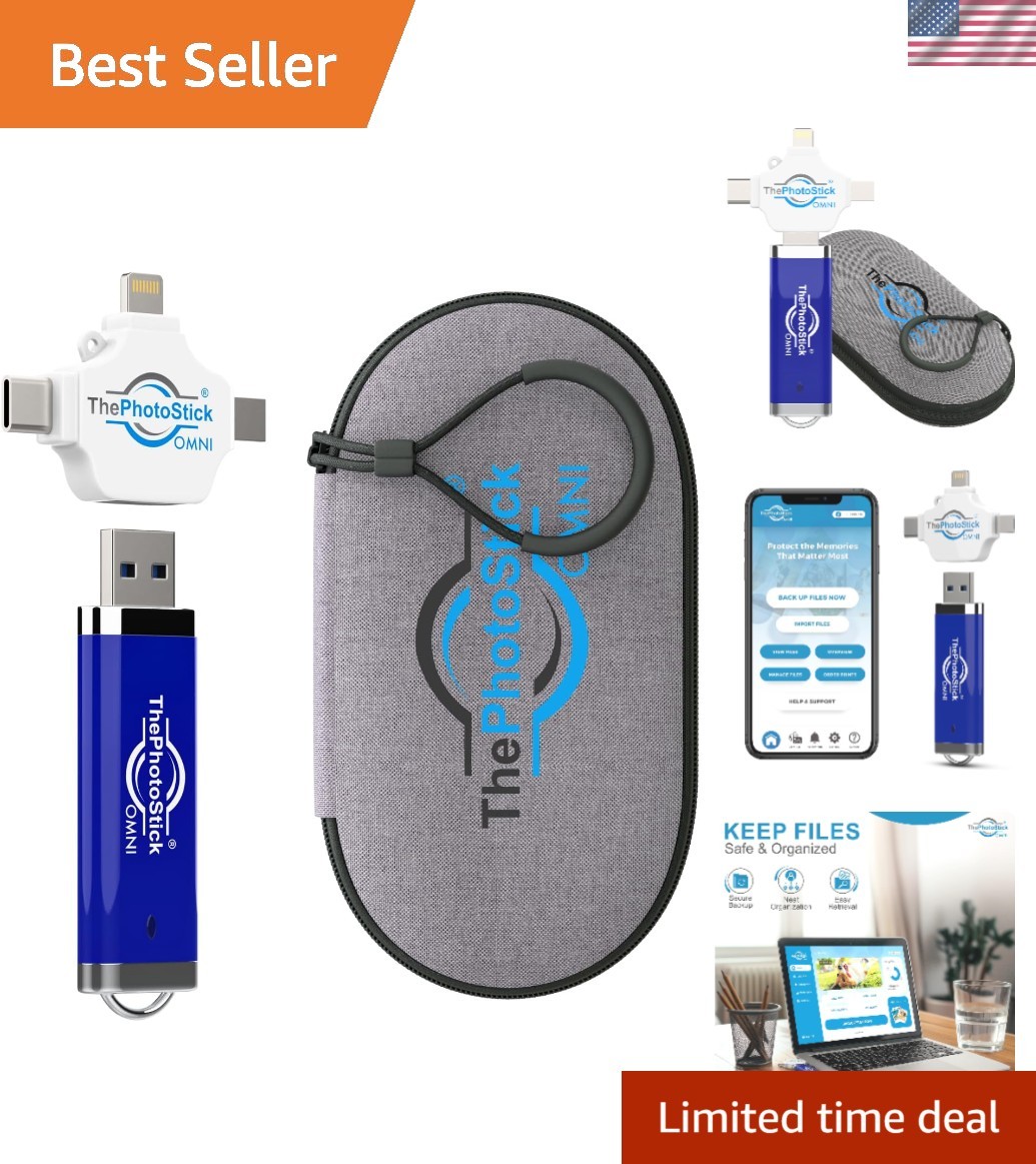 ThePhotoStick® Omni 256GB + Protective Case | Secure Photo  Video Backup and ...