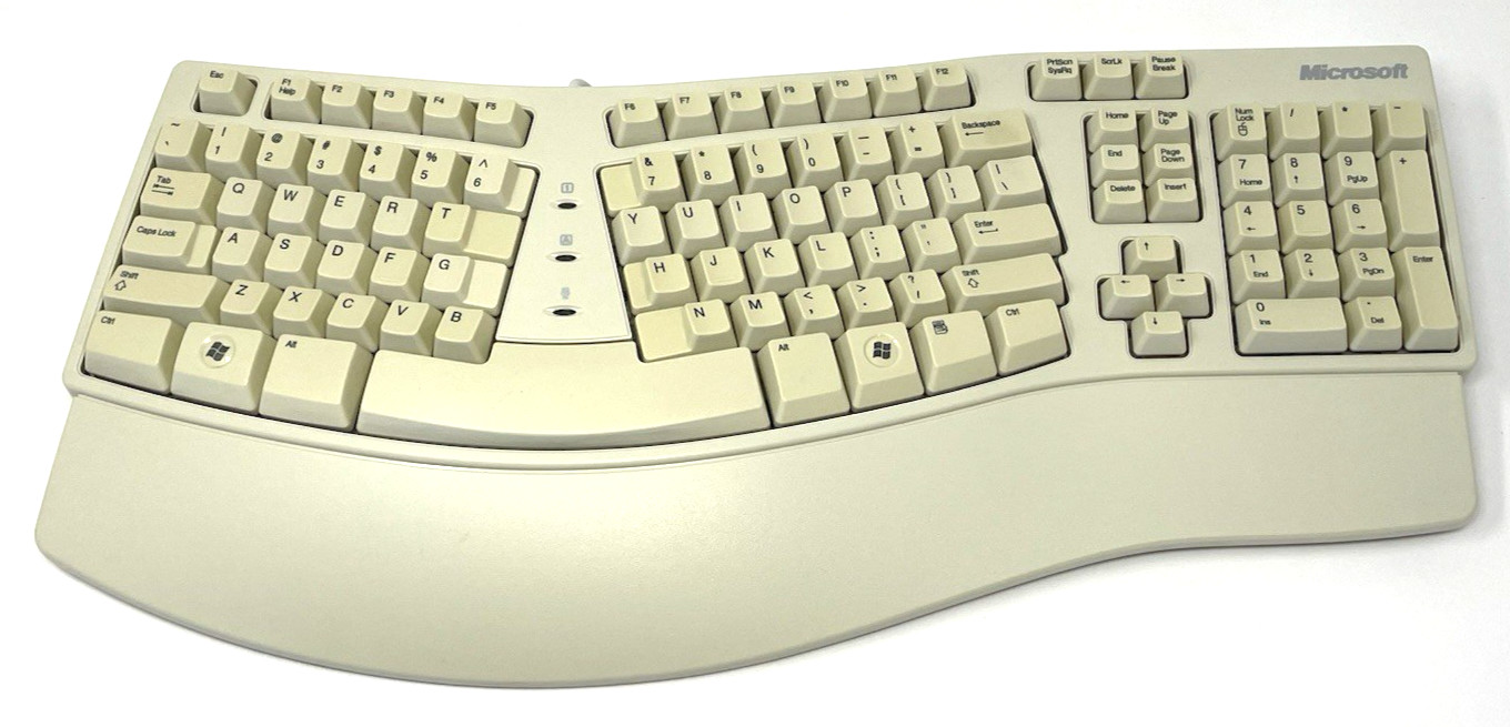 VTG Microsoft Natural Keyboard Elite Ergonomic Vintage KU-0045 X06-19331 PS/2