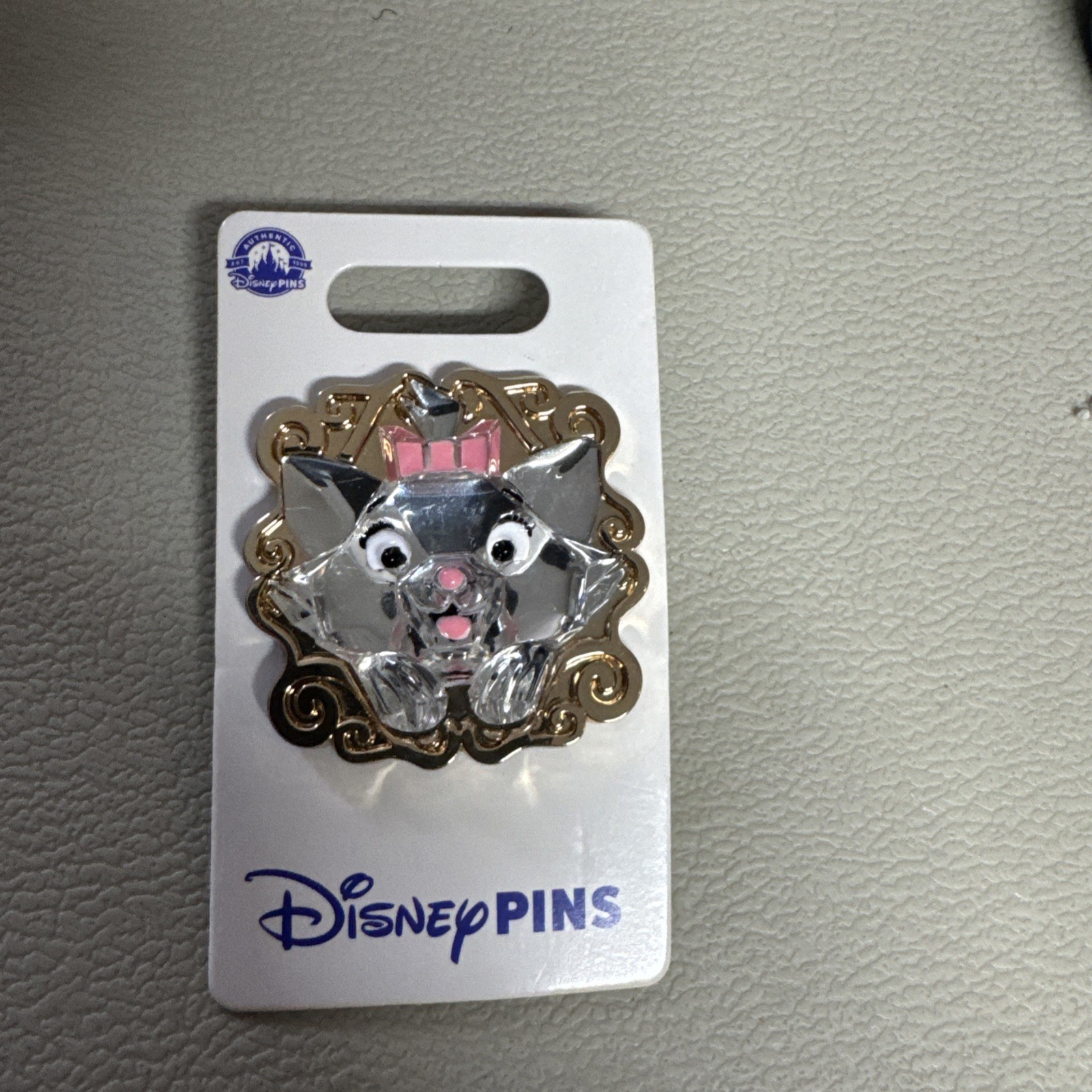 Disney Parks The Aristocats Marie 3-D Sculpted Acrylic Portrait Pin