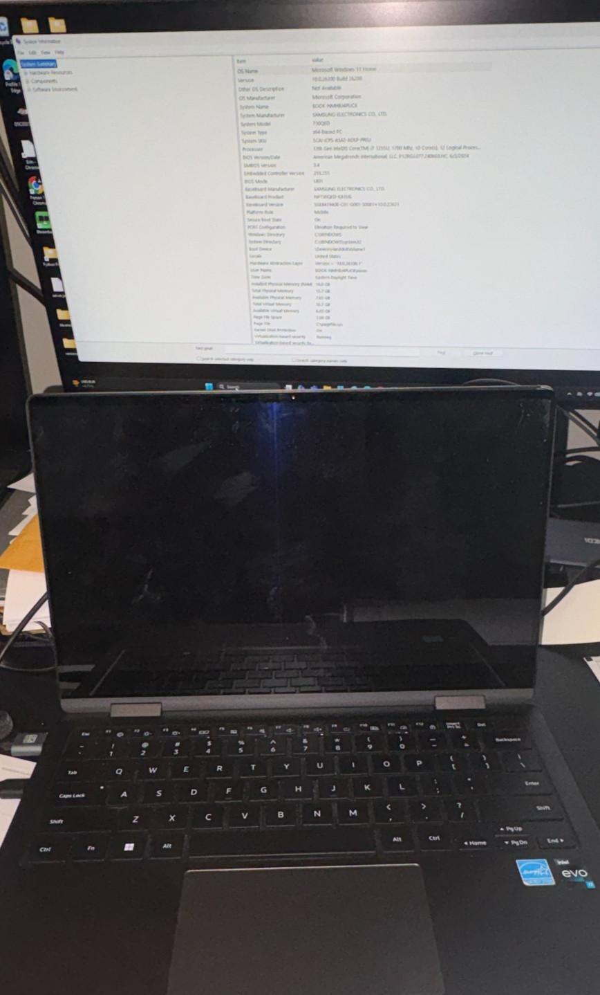 Samsung Galaxy Book2 360 (NP730QED-KA1US) **Broken Screen/For Parts**