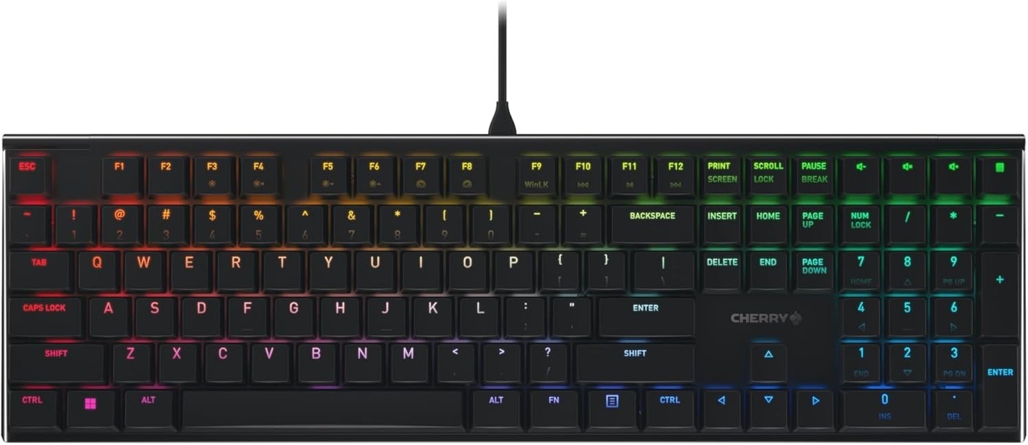 Cherry MX 10.0N RGB WIRED Mechanical Keyboard MX Low Profile Switches G8A-25010L